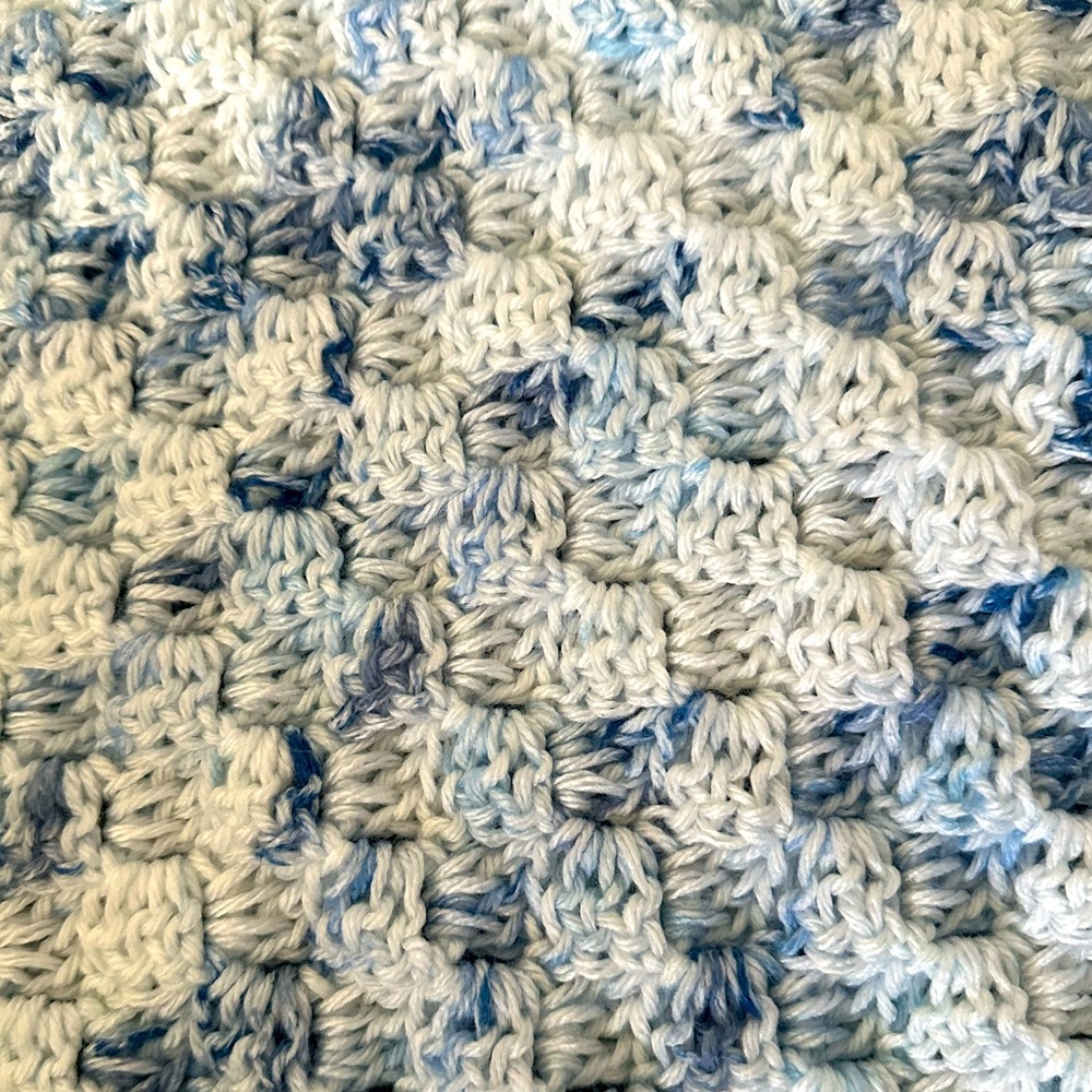 Very Soft Baby Blue: Crocheted fresh off the hook!